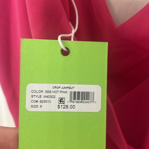 Sam Edelman —-Hot pink jumpsuit- crop style- sleek style -Gorgeous on - Picture 3 of 4